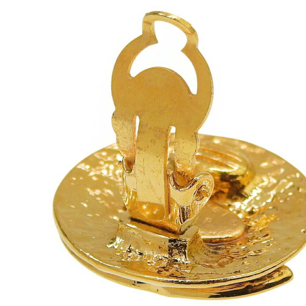 CHANEL Gold Logo Earrings - Picture 6 of 7